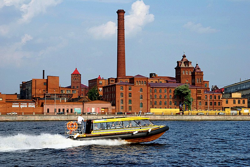 Aquabus on the Primorskaya line in St Petersburg, Russia