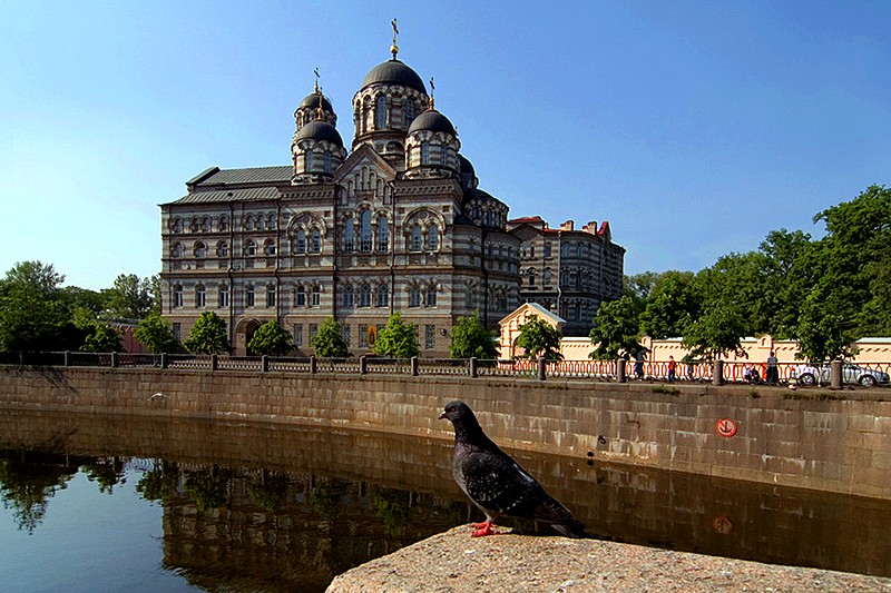 Ioannovsky (St. John's) Convent on the Karpovka River in St Petersburg, Russia