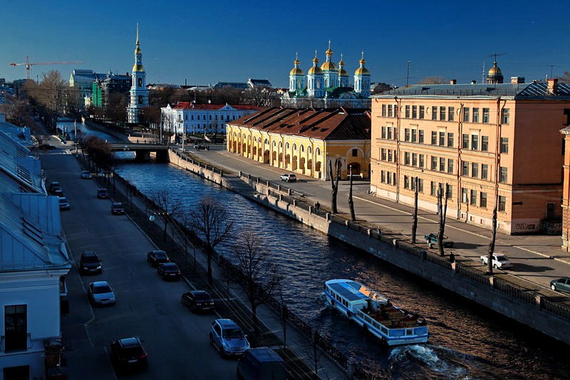 Panorama of the Kryukov Kanal in St Petersburg, Russia