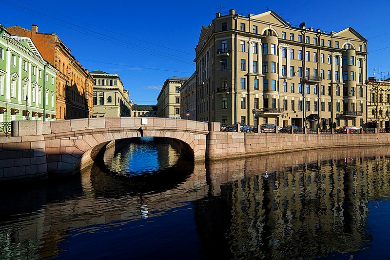 Moyka River in Saint-Petersburg, Russia