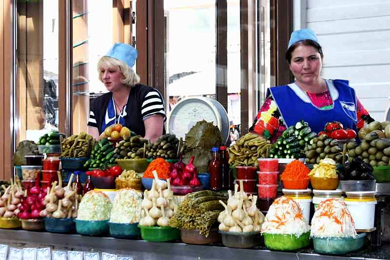 Sennoy Market in St. Petersburg, Russia