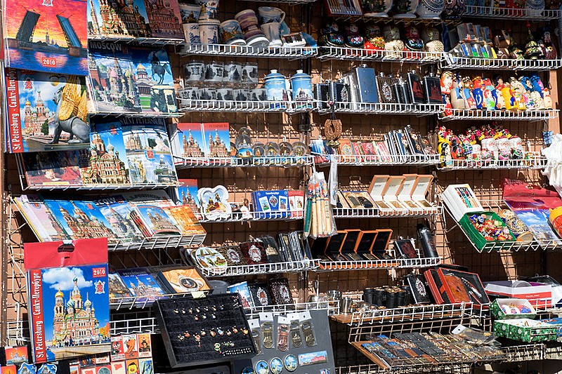 A typical Souvenir Shop in St. Petersburg