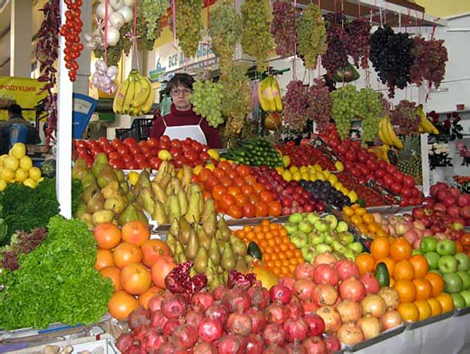 Torzhkovsky Market in St. Petersburg, Russia