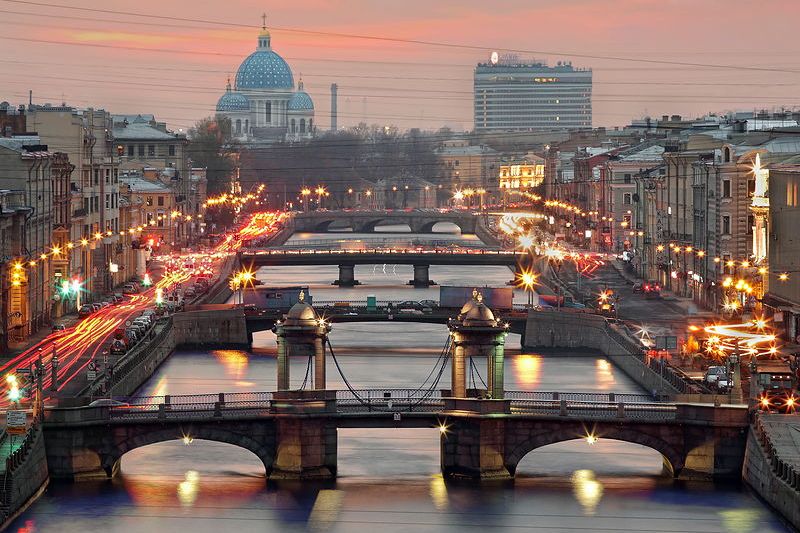 Bridges in Saint Petersburg, Russia