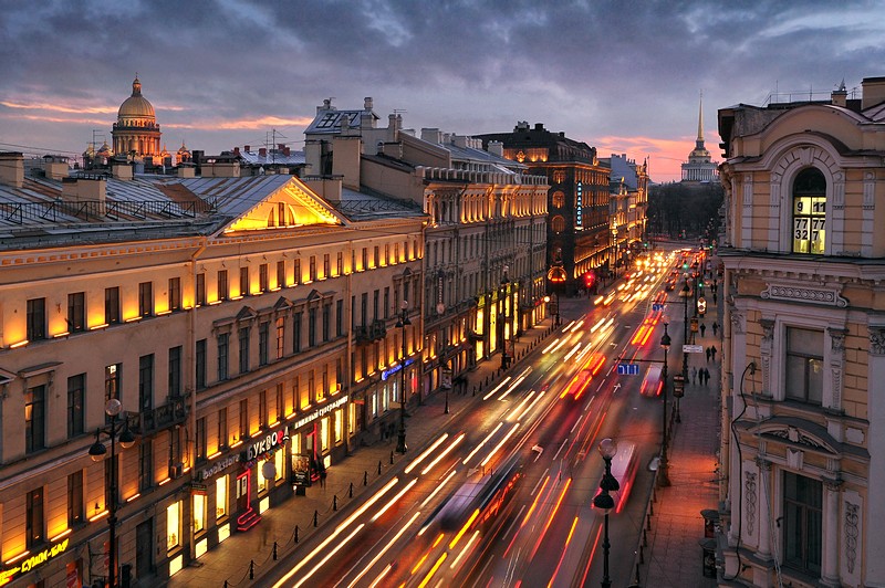 Nevsky Prospekt in Saint Petersburg, Russia