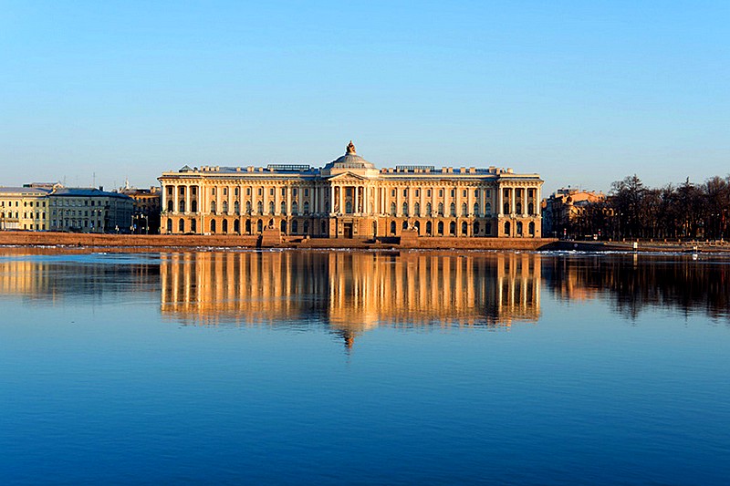 Academy of Fine Arts building on Universitetskaya Embankment in St Petersburg, Russia Academy of Fine Arts building on Universitetskaya Embankment in St Petersburg, Russia