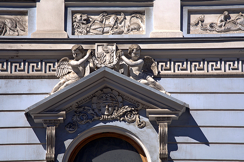 Detail of the Duchess Gagarina Mansion designed by Montferrand in St Petersburg, Russia