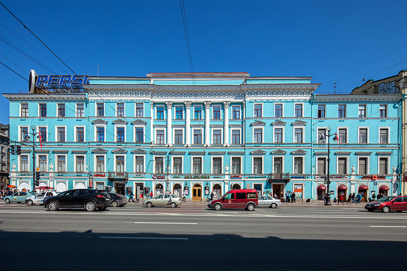 Engelhart House on Nevsky Prospekt in St Petersburg, Russia