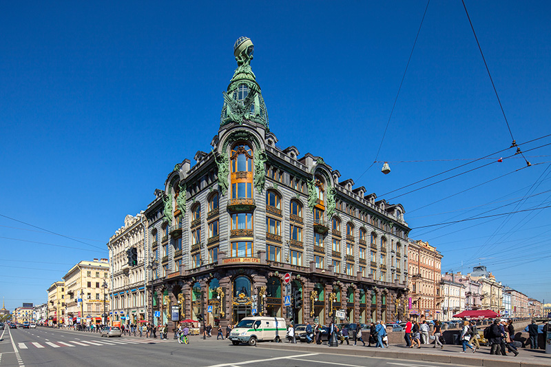 Singer Company Building on Nevsky Prospekt in St Petersburg, Russia