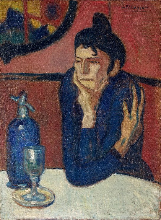 Oil on canvas. 1901. State Hermitage Museum Absinthe Drinker by Pablo Picasso at the Hermitage in St. Petersburg, Russia
