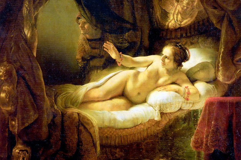 Danae by Rembrandt van Rijn at the Hermitage in St. Petersburg, Russia