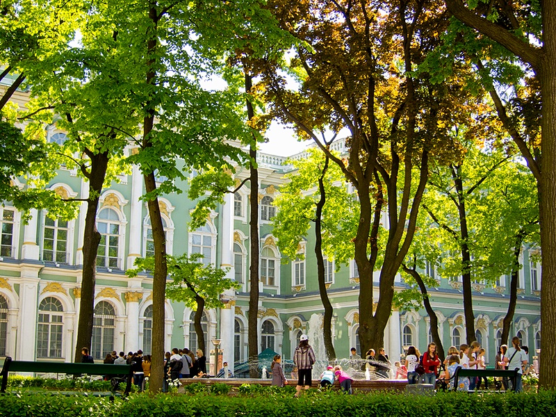 Great Courtyard of Winter Palace in St. Petersburg, Russia