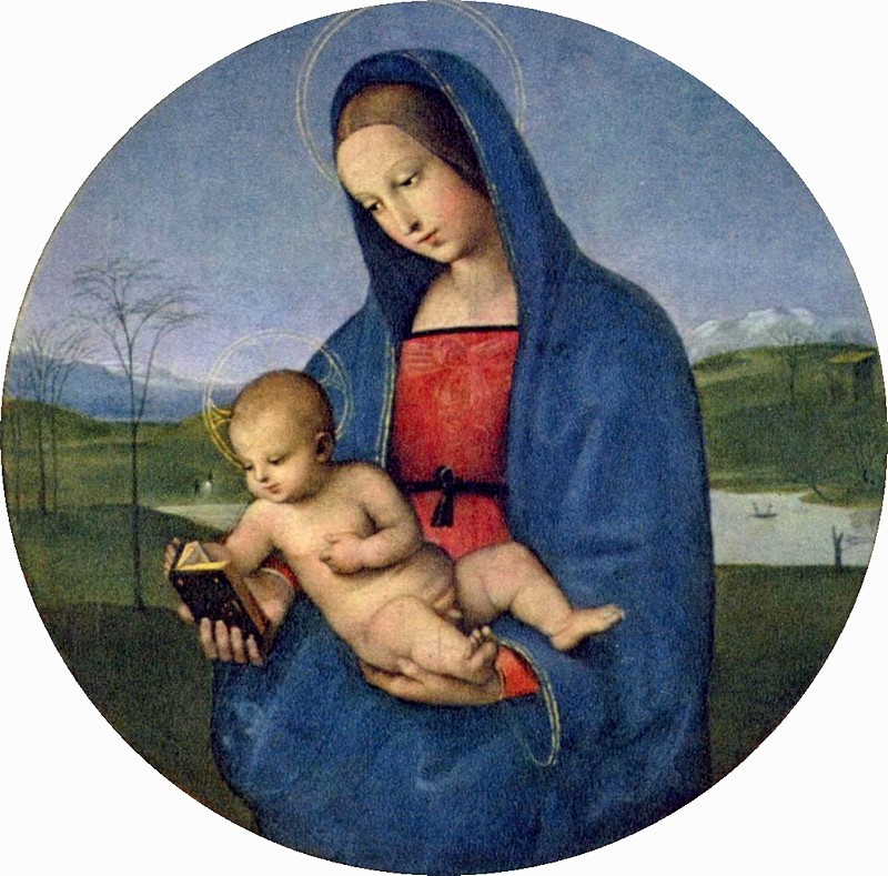 Oil on canvas. 1504. State Hermitage Museum Madonna and Child (The Conestabile Madonna) by Raphael at the Hermitage in St. Petersburg, Russia