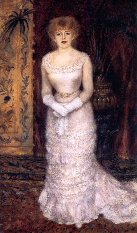 Oil on canvas. 1878. State Hermitage Museum Portrait of the Actress Jeanne Samary by Pierre-Auguste Renoir at the Hermitage in St. Petersburg, Russia