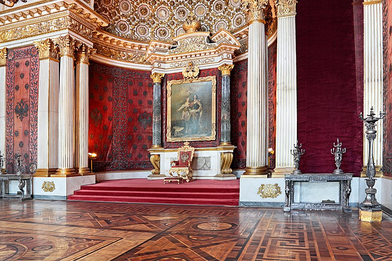 Small Throne Room at the Winter Palace in St. Petersburg, Russia