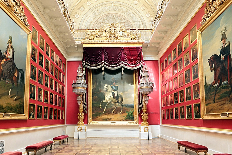 War Gallery of 1812 at the Winter Palace in St. Petersburg, Russia War Gallery of 1812 at the Winter Palace in St. Petersburg, Russia