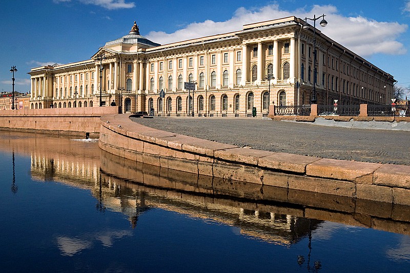 Academy of Fine Arts building in St Petersburg, Russia, where Italians once taught