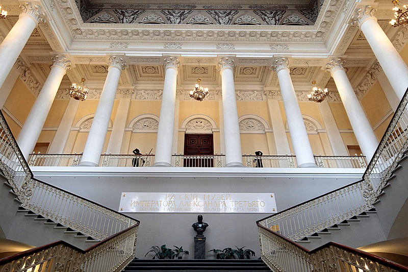 Main vestibule at Mikhailovsky Palace in St. Petersburg, Russia Main vestibule at Mikhailovsky Palace in St. Petersburg, Russia