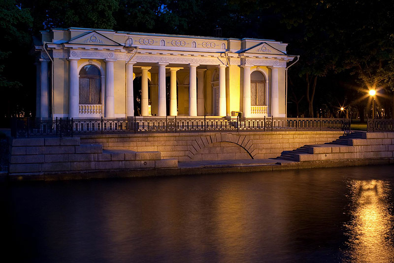 Pavillion in Mikhailovsky Garden in St. Petersburg, Russia