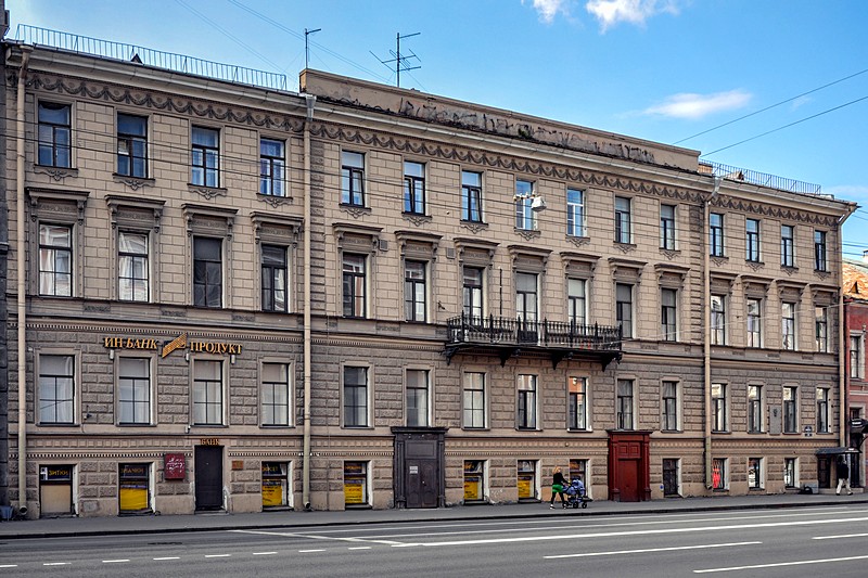 A house on 1st Line of Vasilevskiy Island in St Petersburg, Russia, which was once occupied by archaeologist Heinrich Schliemann