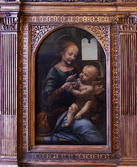 Leonardo's Madonna with Child at the Hermitage Museum in St Petersburg, Russia