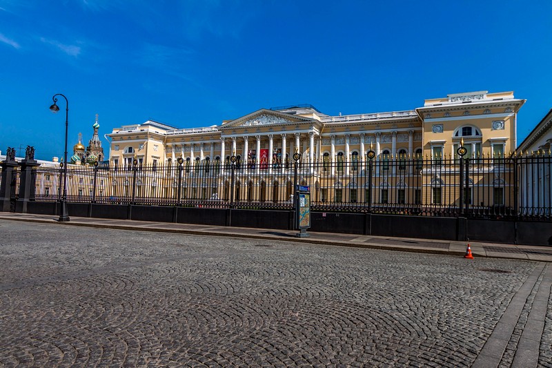 Mikhailovsky Palace (the Russian Museum) on Arts Square designed by Carlo Rossi in St Petersburg, Russia