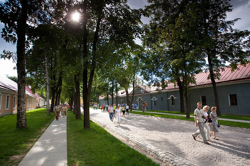 Summer in the Peter and Paul Fortress in St Petersburg, Russia